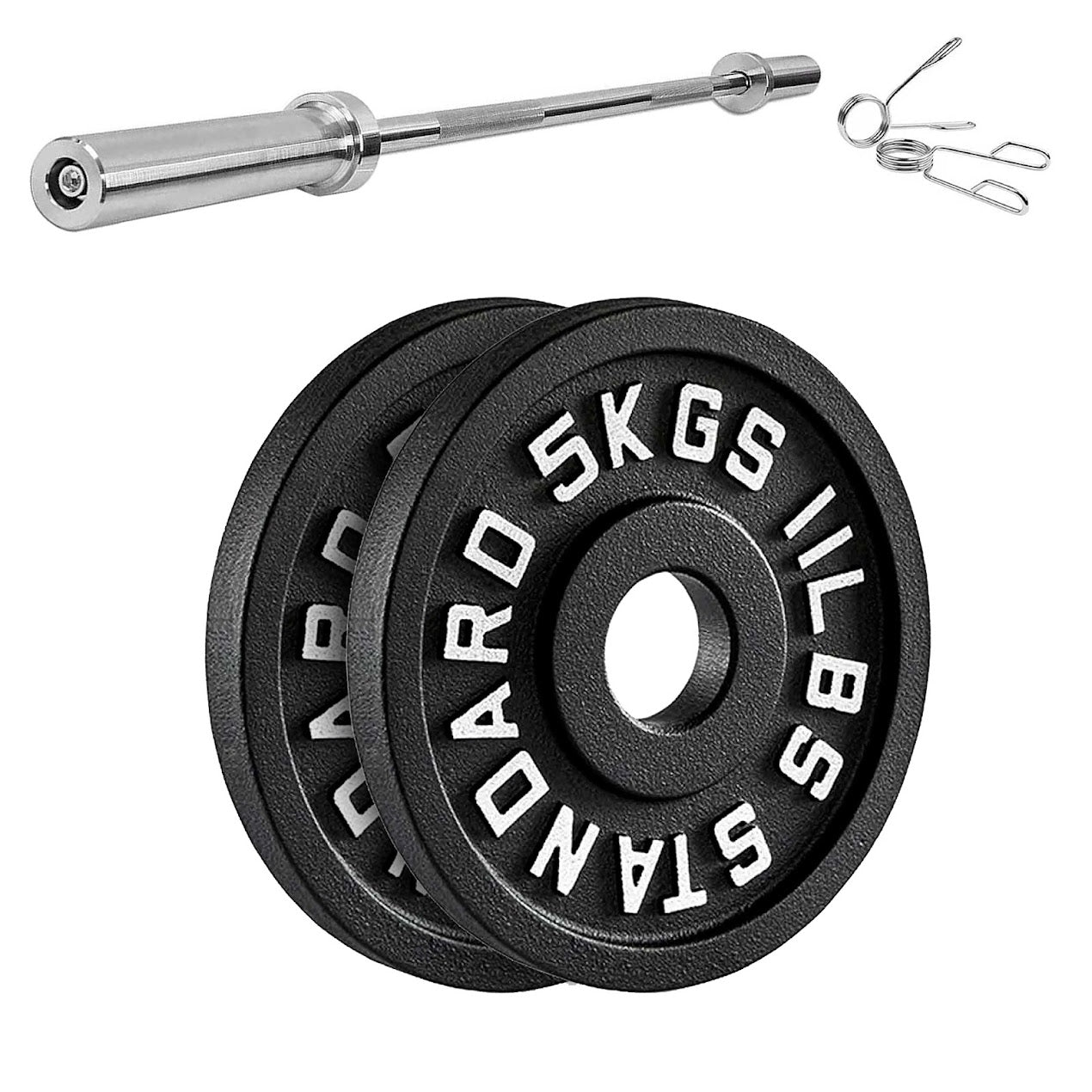 Durable Cast Iron Weight Plates for Home & Commercial Gyms – Standard 2" Hole for Olympic Barbells, Compact Design for Powerlifting, Bodybuilding & Full-Body Strength Training