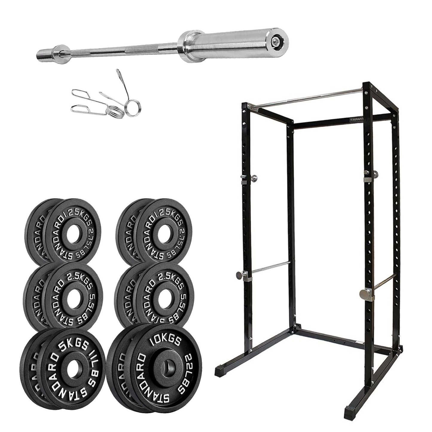 G100 Heavy Duty Power Rack | Adjustable Squat Cage with Pull Up Bar | Full-Body Strength Training Station for Home Gym Workouts – Durable & Versatile Design