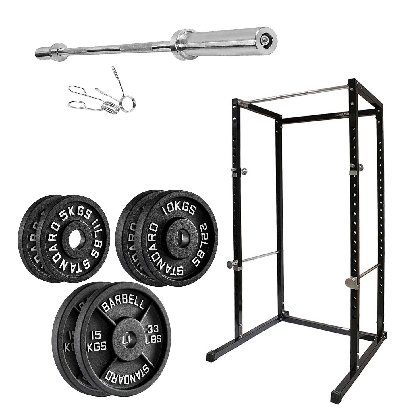 G100 Heavy Duty Power Rack | Adjustable Squat Cage with Pull Up Bar | Full-Body Strength Training Station for Home Gym Workouts – Durable & Versatile Design