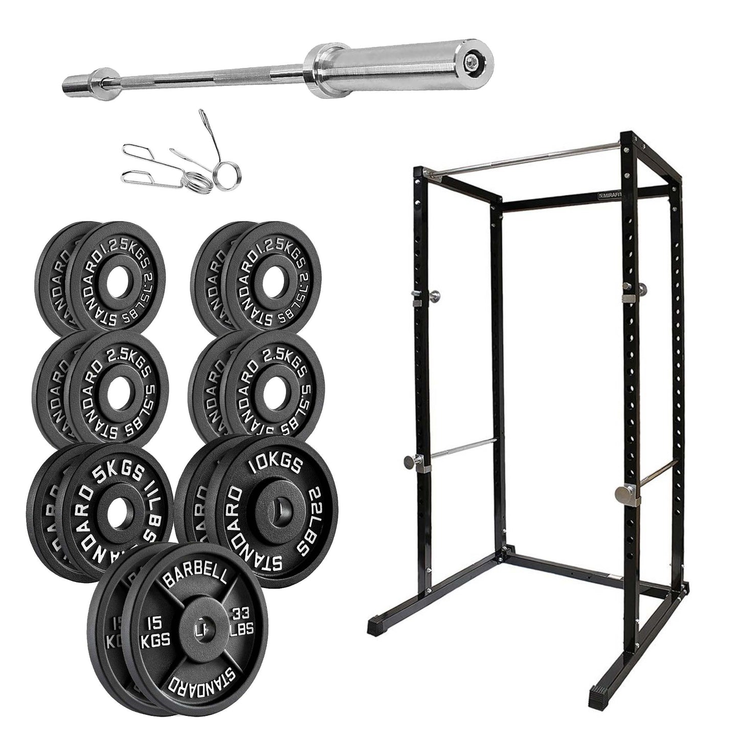 G100 Heavy Duty Power Rack | Adjustable Squat Cage with Pull Up Bar | Full-Body Strength Training Station for Home Gym Workouts – Durable & Versatile Design