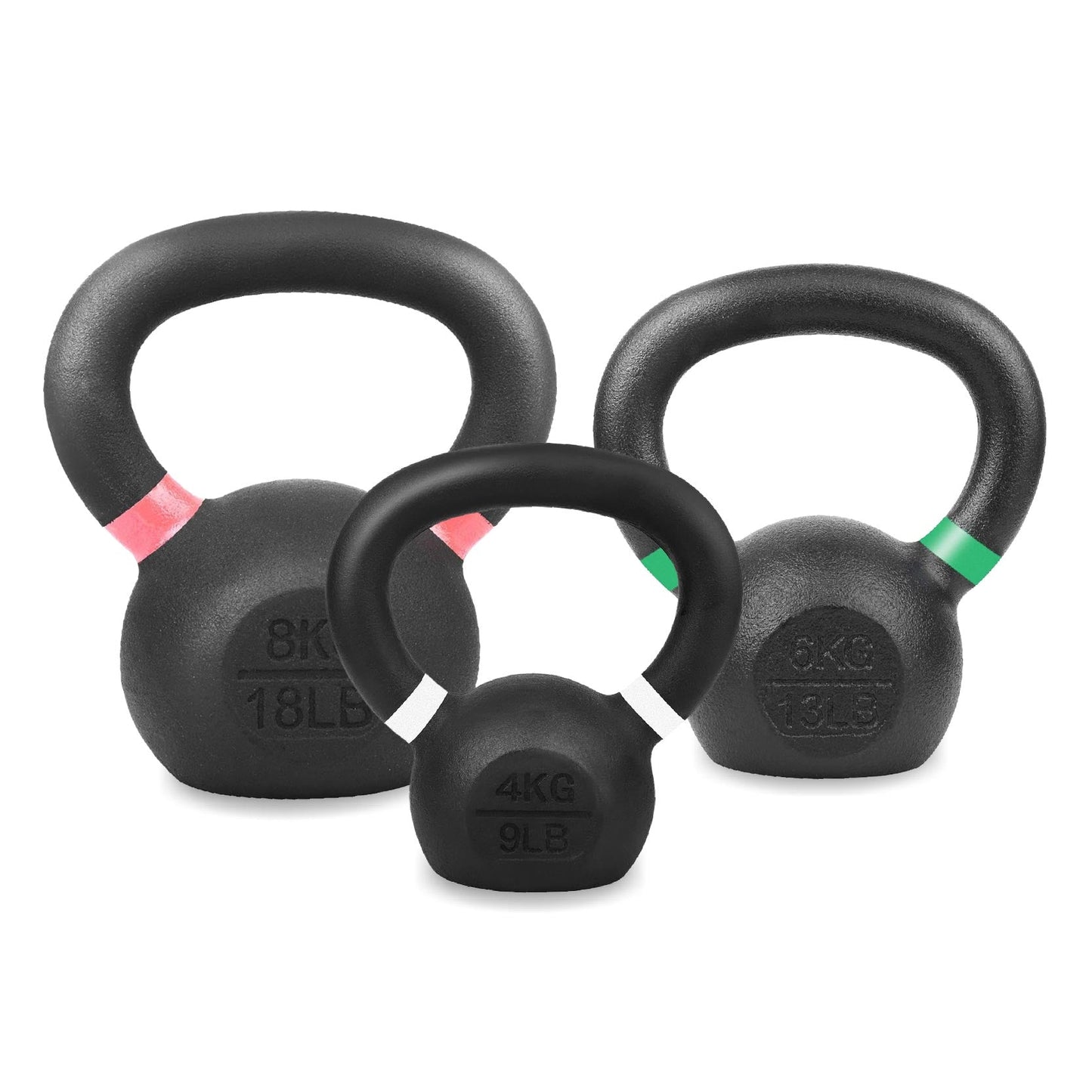 Heavy Duty Cast Iron Kettlebells – Durable Black Finish, Ergonomic Handle Strength Training Weights for Home Gym