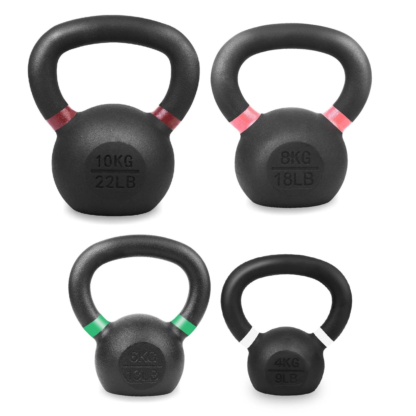 Heavy Duty Cast Iron Kettlebells – Durable Black Finish, Ergonomic Handle Strength Training Weights for Home Gym