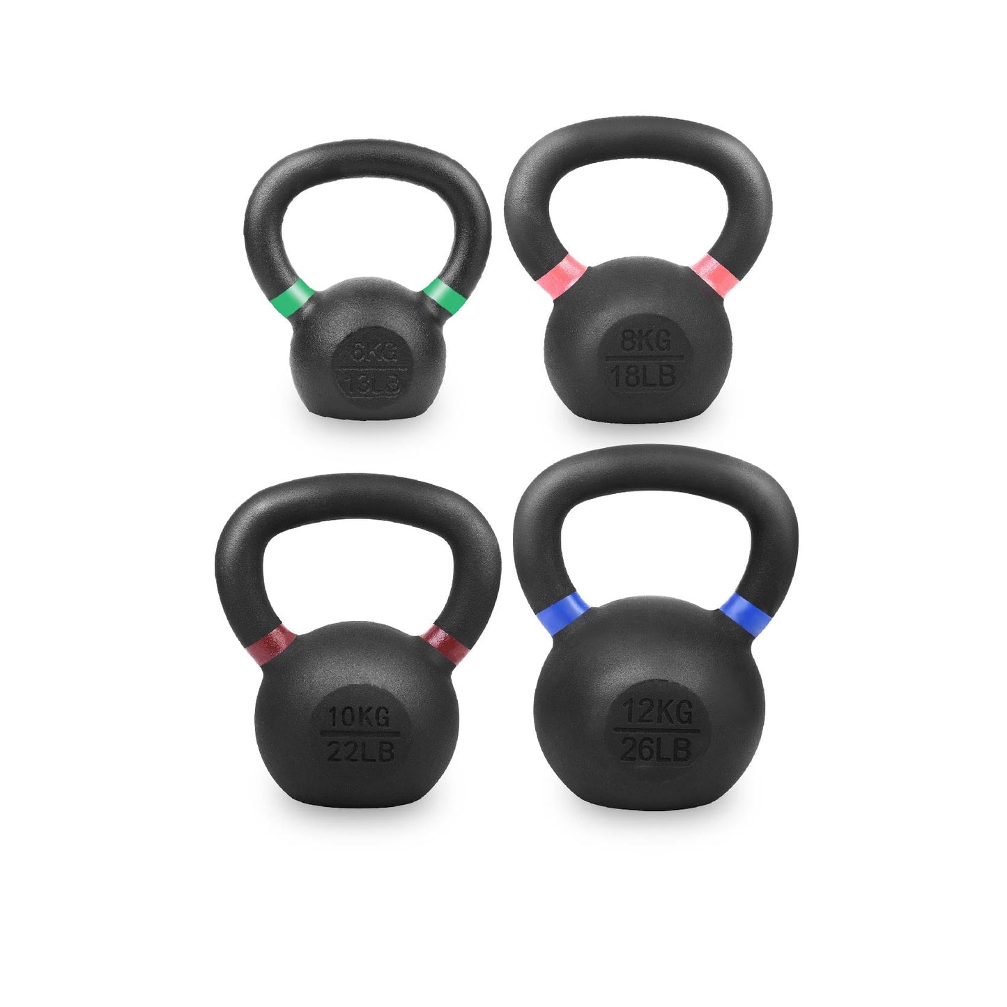 Heavy Duty Cast Iron Kettlebells – Durable Black Finish, Ergonomic Handle Strength Training Weights for Home Gym