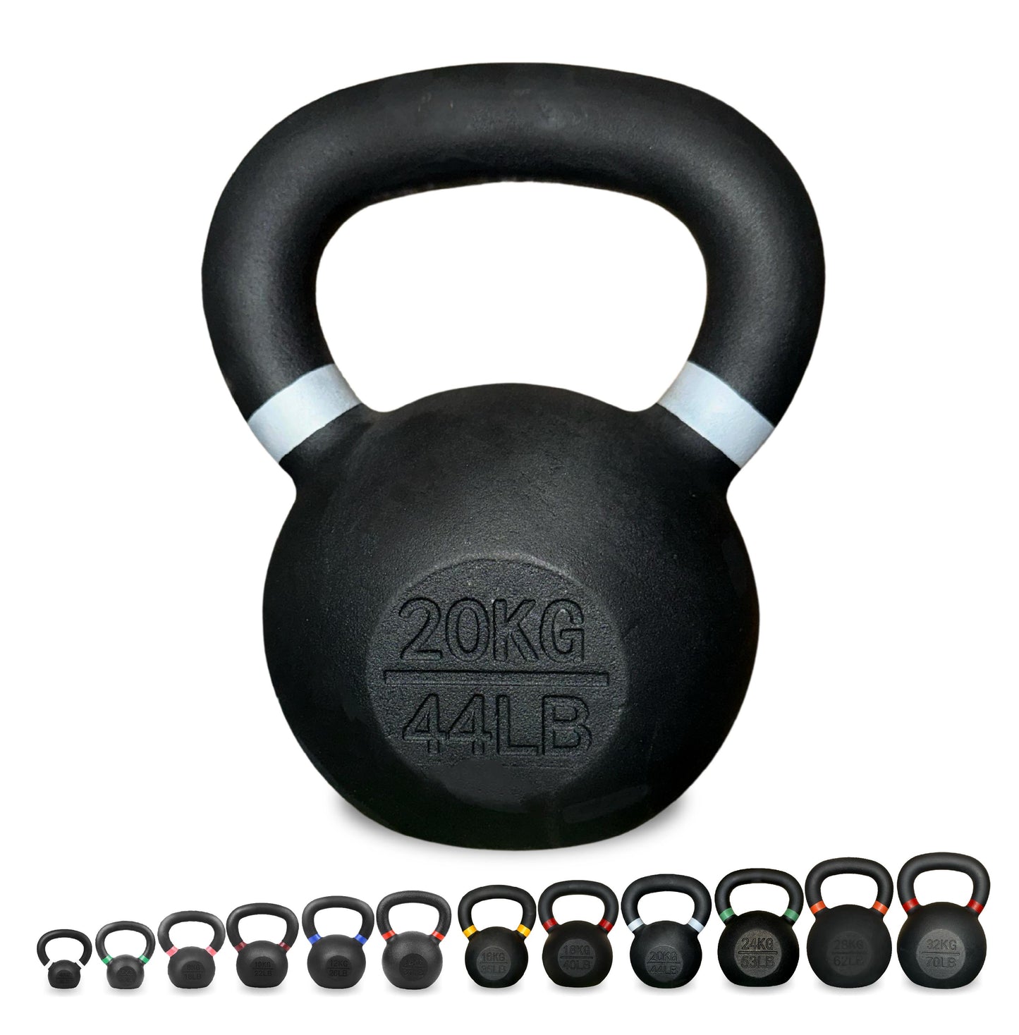 Heavy Duty Cast Iron Kettlebells – Durable Black Finish, Ergonomic Handle Strength Training Weights for Home Gym