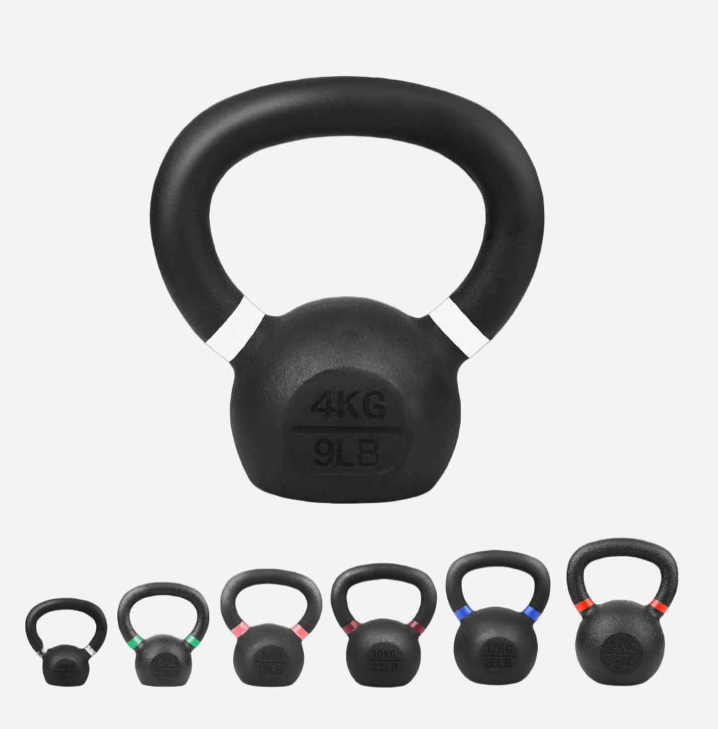 Heavy Duty Cast Iron Kettlebells – Durable Black Finish, Ergonomic Handle Strength Training Weights for Home Gym