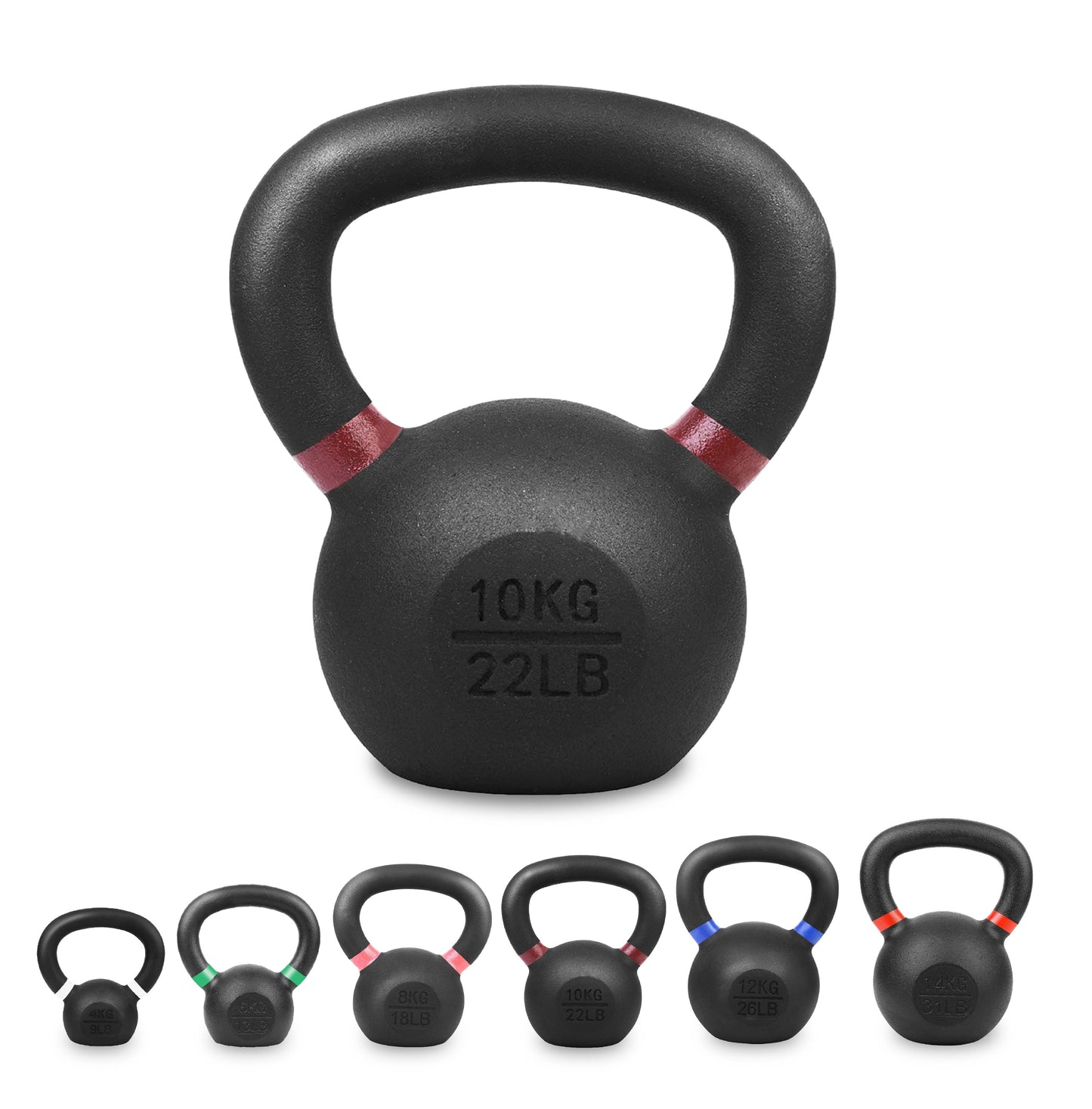 Heavy Duty Cast Iron Kettlebells – Durable Black Finish, Ergonomic Handle Strength Training Weights for Home Gym