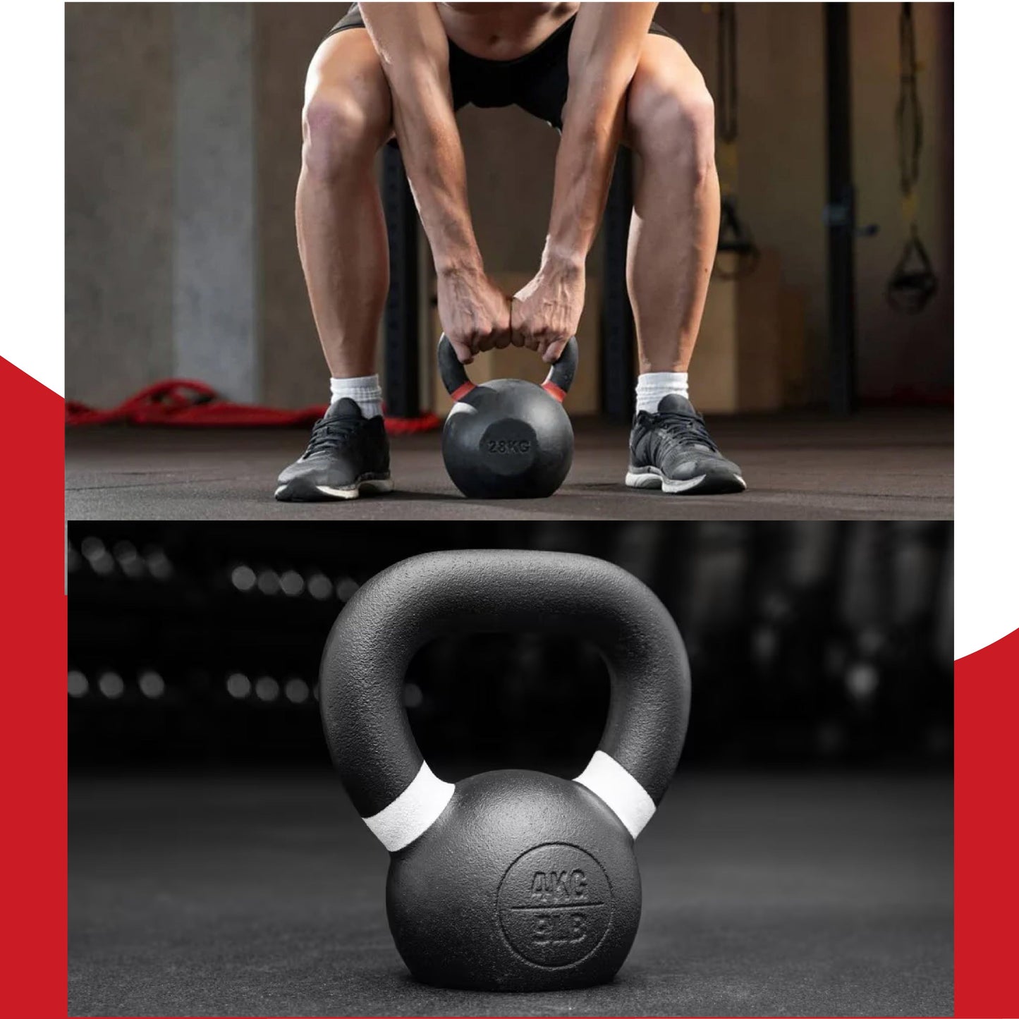 Heavy Duty Cast Iron Kettlebells – Durable Black Finish, Ergonomic Handle Strength Training Weights for Home Gym