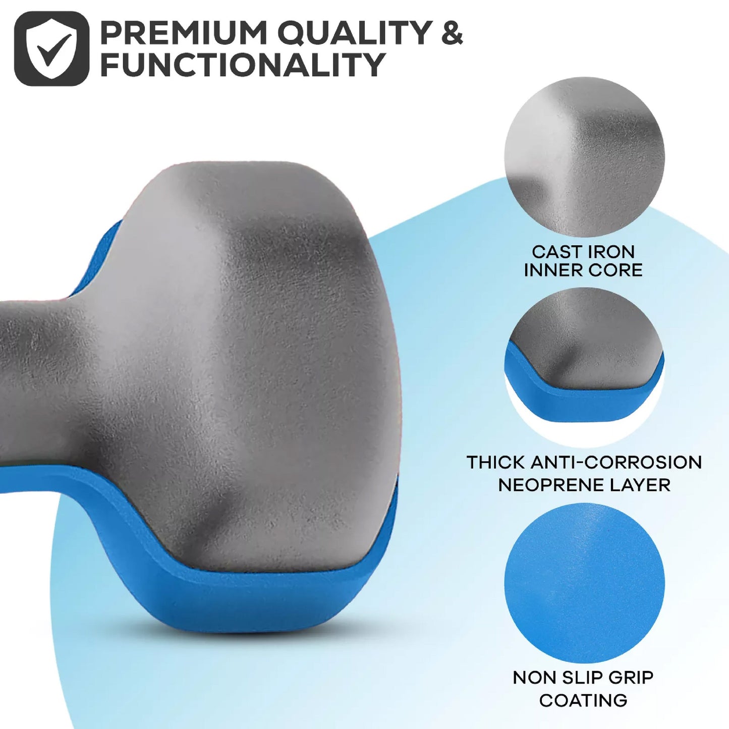 Neoprene Hex Dumbbells – Non-Slip Anti Roll Weights with Soft Grip | Available in Singles, Pairs & Full Sets | Ideal for Home Workouts & Gym Training