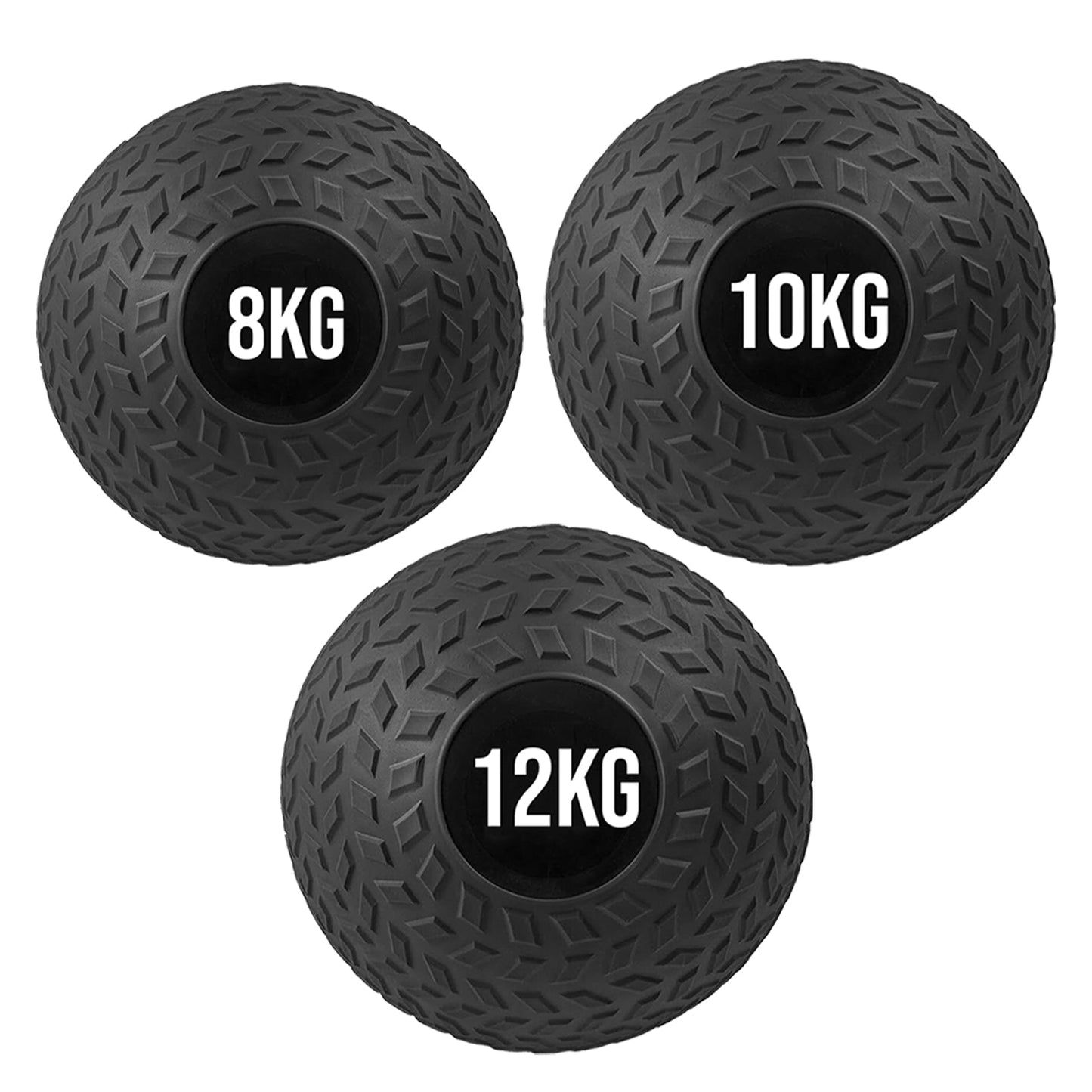 Heavy Duty (3KG–25KG) Treaded Slam Balls for Explosive Power & Core Training | No-Bounce Rubber Weights for Strength & HIIT | Sold Separately or in Sets for All Fitness Levels