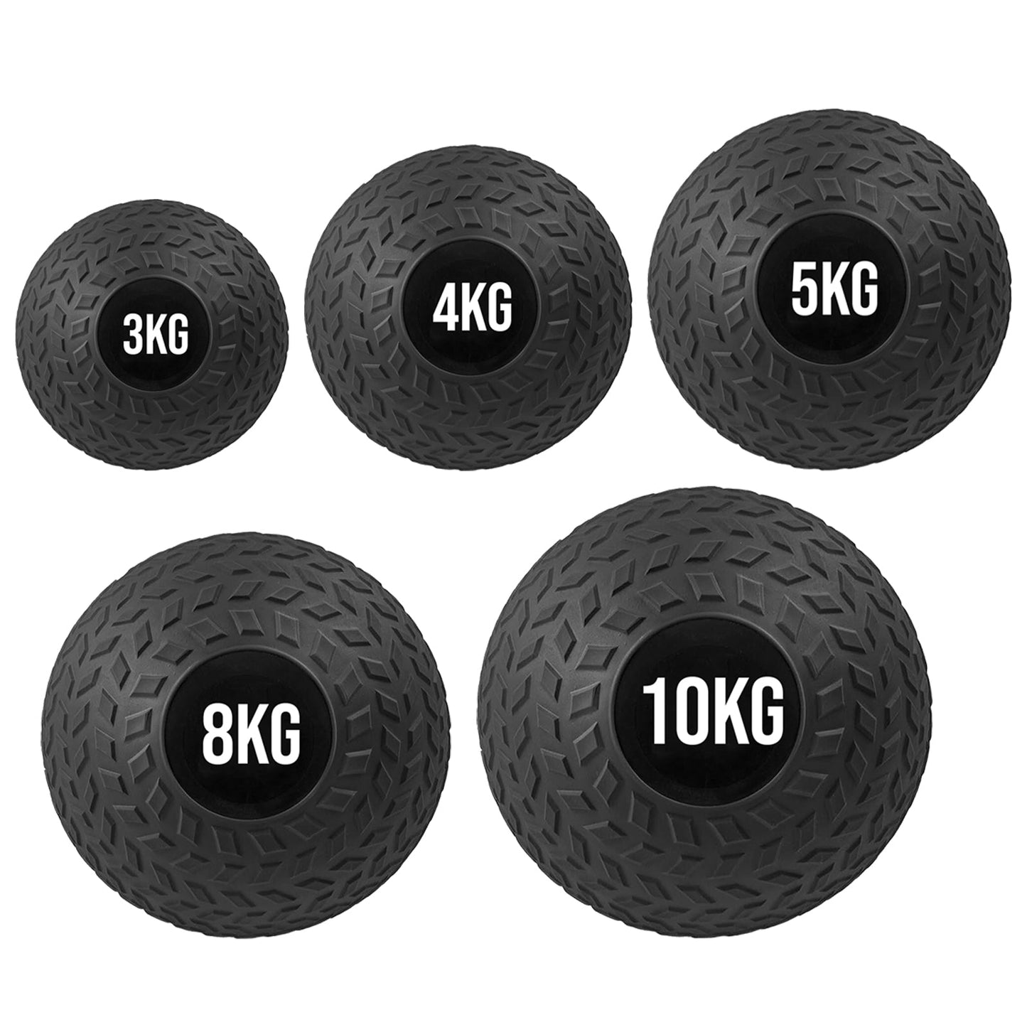 Heavy Duty (3KG–25KG) Treaded Slam Balls for Explosive Power & Core Training | No-Bounce Rubber Weights for Strength & HIIT | Sold Separately or in Sets for All Fitness Levels