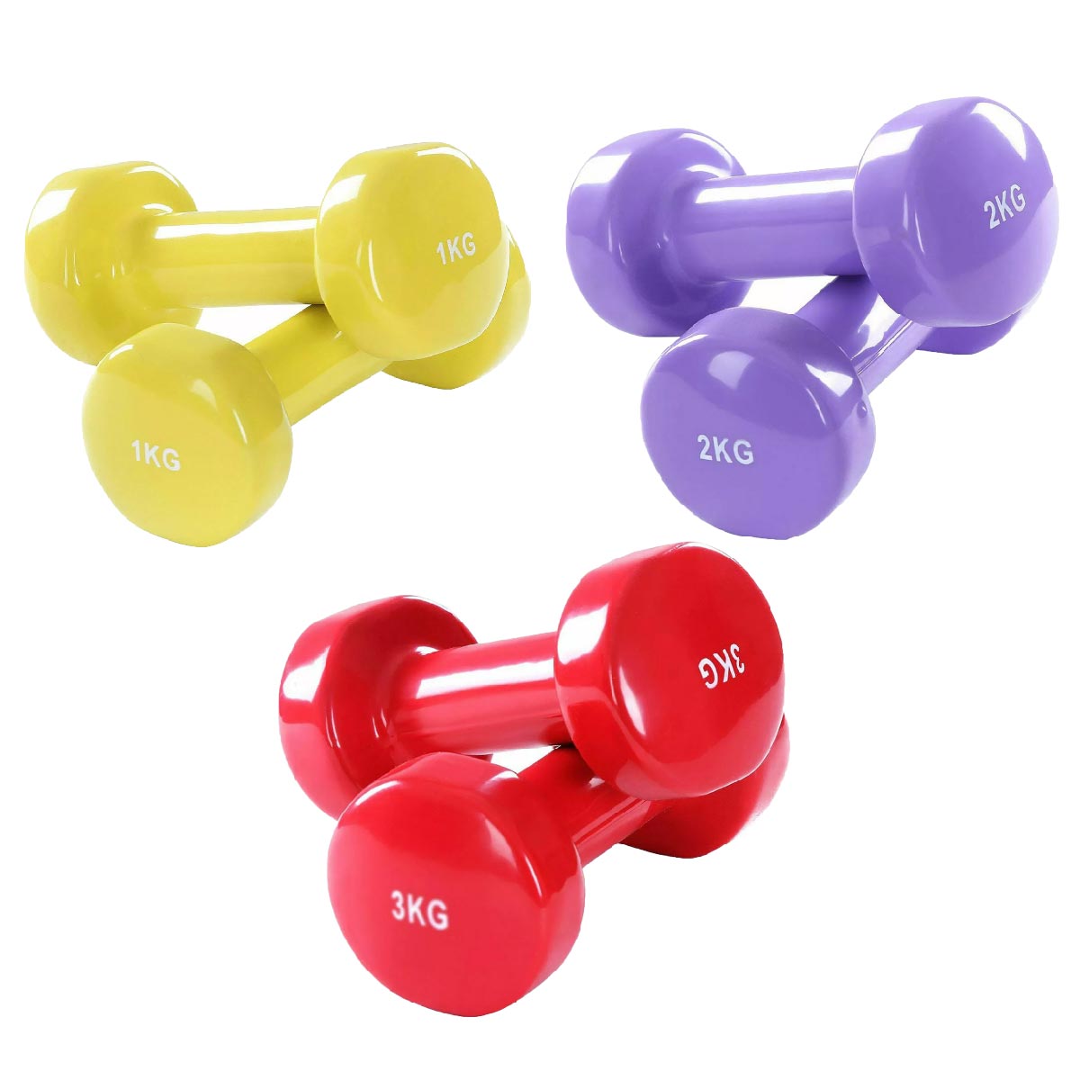 Versatile Neoprene Vinyl Dumbbell Sets (6kg–38kg) for Strength, Muscle Toning & Fitness – Durable, Comfortable Grip, Compact Design for Home & Gym Workouts