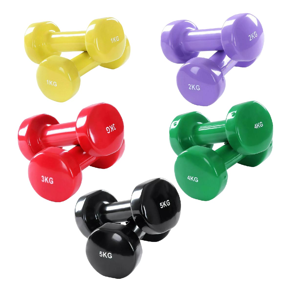 Versatile Neoprene Vinyl Dumbbell Sets (6kg–38kg) for Strength, Muscle Toning & Fitness – Durable, Comfortable Grip, Compact Design for Home & Gym Workouts