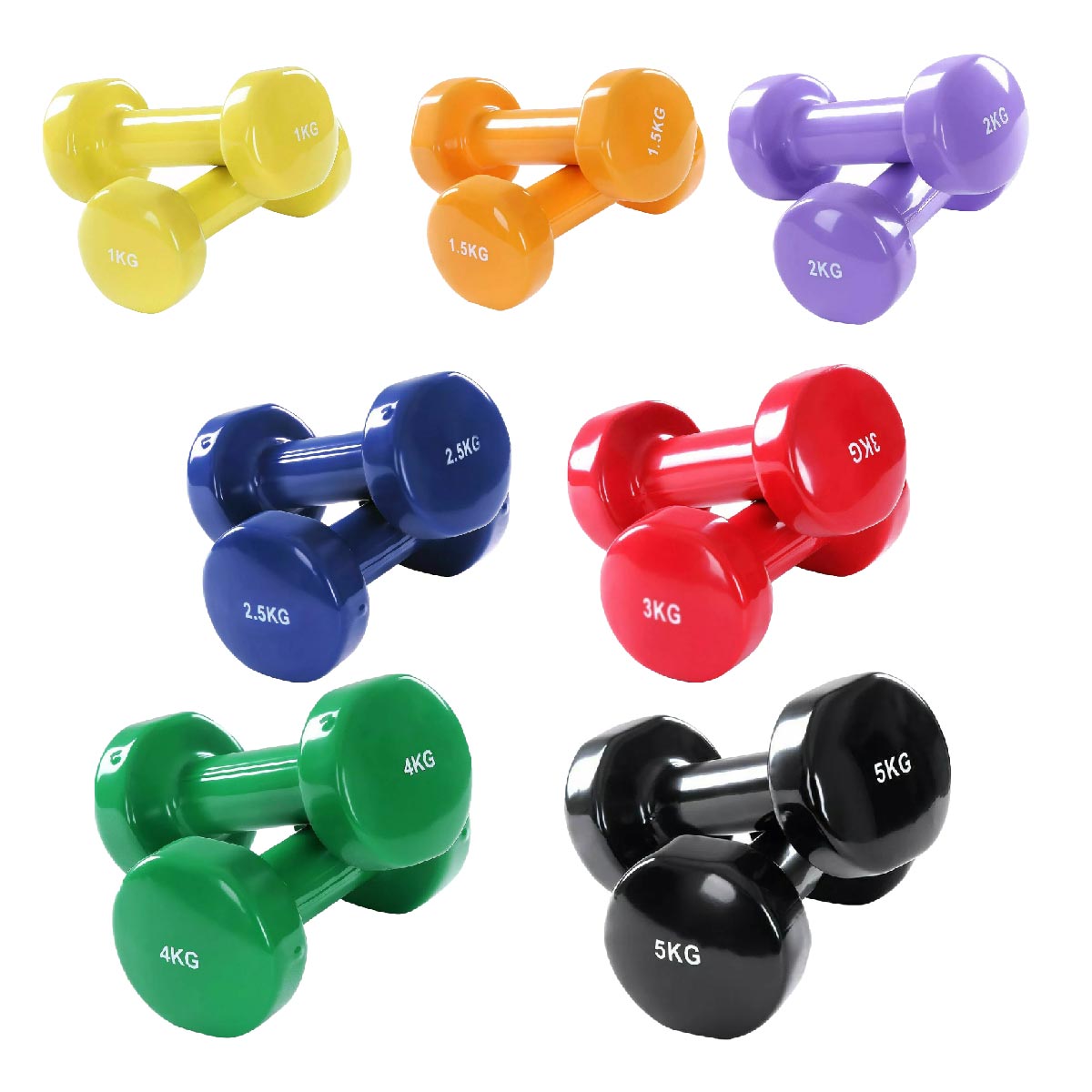 Versatile Neoprene Vinyl Dumbbell Sets (6kg–38kg) for Strength, Muscle Toning & Fitness – Durable, Comfortable Grip, Compact Design for Home & Gym Workouts
