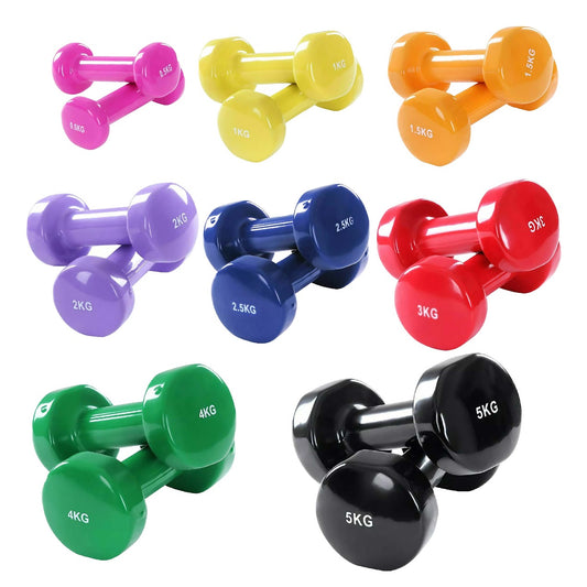 Versatile Neoprene Vinyl Dumbbell Sets (6kg–38kg) for Strength, Muscle Toning & Fitness – Durable, Comfortable Grip, Compact Design for Home & Gym Workouts