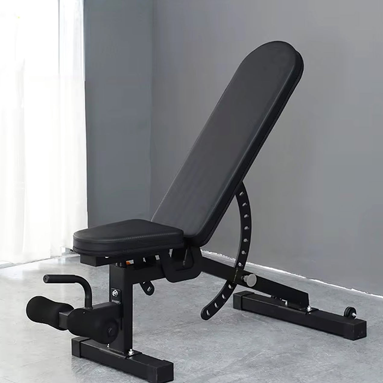 Adjustable Commercial Grade Foldable Weight Bench – 9 Position Steel Frame, 450 kg Load – Ideal for Home Gym Strength Training