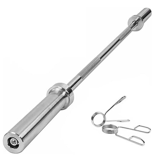 Premium Olympic Barbell 2” for Powerlifting & Strength Training –  4ft to 7ft Lengths, Smooth Sleeve Rotation, Includes Spring Collars, Home & Gym Compatible