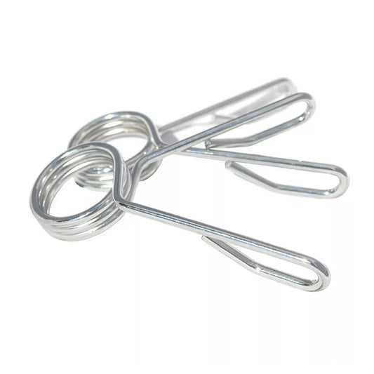 Chrome Olympic Spring Collars for 2" Bars (Pair) – Fast & Secure Barbell Clips for Weightlifting, CrossFit, and Strength Training in Any Gym Setting