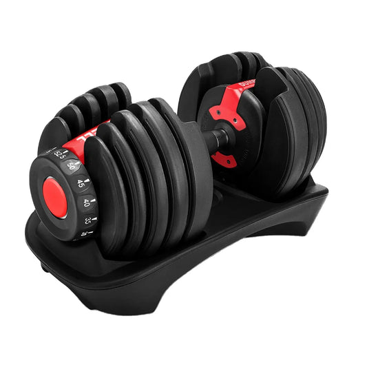 40kg (17-in-1) Adjustable Dumbbell with Smart Dial | Compact Adjustable Weight System for Home Gym | Heavy-Duty Strength Training | Optional Bench & Stand