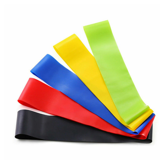 5‑Level Natural Latex Light Loop Resistance Band Set – Non‑Slip, Anti‑Roll, Portable for Home Fitness, Yoga & Strength