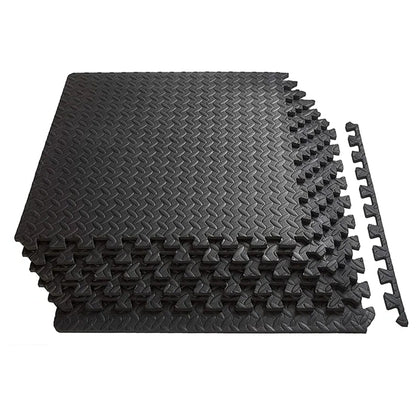 Heavy Duty 10mm Interlocking EVA Foam Puzzle Mats – Shock Absorbing, Non Slip Gym Flooring for Home Workouts, Studios, Garages & Play Areas