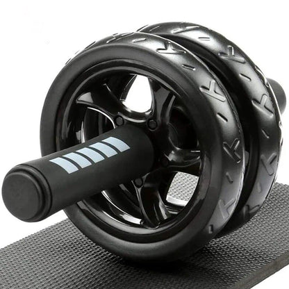 Double Wheel Ab Roller with Ergonomic Foam Handles & Thick Knee Pad for Core Training – Stable, Smooth, and Effective Home Gym Fitness Equipment