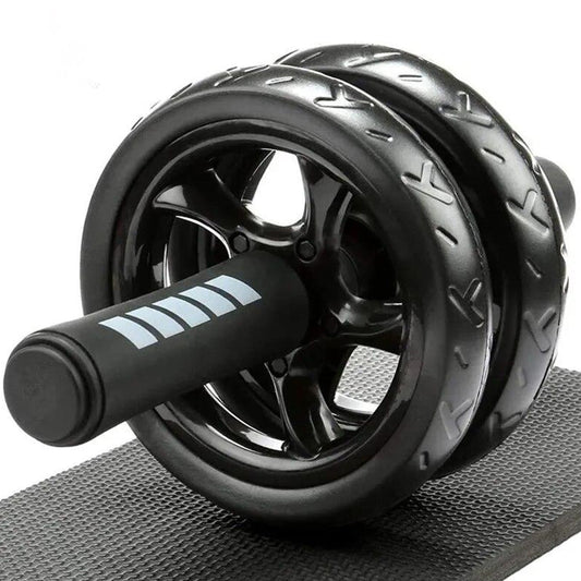 Double Wheel Ab Roller with Ergonomic Foam Handles & Thick Knee Pad for Core Training – Stable, Smooth, and Effective Home Gym Fitness Equipment