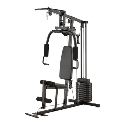 Compact All-in-One Multi Gym Machine with 45kg or 66kg Weight Stack – Full Body Home Workout Station with Steel Frame and Pulley System for Strength Training