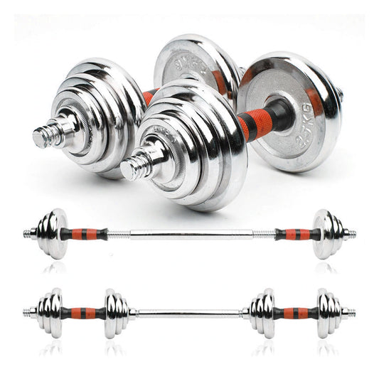 2-in-1 Steel Adjustable 20kg Dumbbell & Barbell Set – Durable Cast Iron Weights, Ideal for Strength Training and Home Gym Workouts