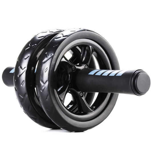 Double Wheel Ab Roller with Ergonomic Foam Handles & Thick Knee Pad for Core Training – Stable, Smooth, and Effective Home Gym Fitness Equipment