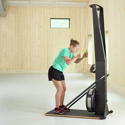 Indoor Ski Exercise Machine – Full-Body Nordic Trainer with LED Display | Adjustable Resistance for High-Intensity Cardio, Strength & Endurance Home Workouts