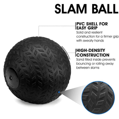 Heavy Duty (3KG–25KG) Treaded Slam Balls for Explosive Power & Core Training | No-Bounce Rubber Weights for Strength & HIIT | Sold Separately or in Sets for All Fitness Levels