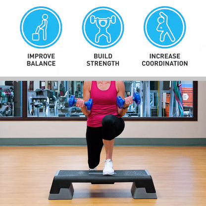 Elevate Your Cardio with Adjustable Aerobic Step Platform – Perfect for Home Workouts, Yoga, Strength Training & Gym-Style Fitness Routines