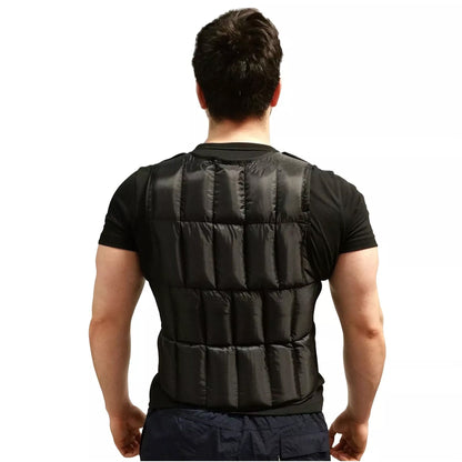 Adjustable 10–20 kg Black Weight Vest with 38 Weight Bags – Train Harder with the Ultimate Weighted Vest –  Perfect for Strength & Cardio Training at Home Gym