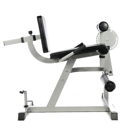 Adjustable Seated Leg Extension & Curl Machine – Heavy-Duty Steel Frame for Quad & Hamstring Workouts | Compact Strength Trainer for Home Gym (Optional Weights)