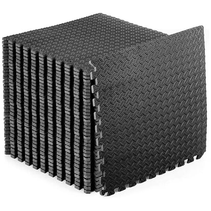 Heavy Duty 10mm Interlocking EVA Foam Puzzle Mats – Shock Absorbing, Non Slip Gym Flooring for Home Workouts, Studios, Garages & Play Areas