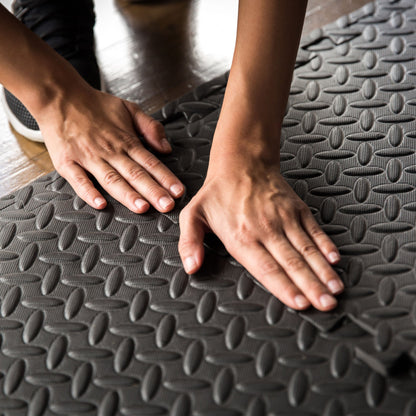 Heavy Duty 10mm Interlocking EVA Foam Puzzle Mats – Shock Absorbing, Non Slip Gym Flooring for Home Workouts, Studios, Garages & Play Areas