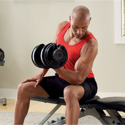 Transform Your Home Workouts with 24kg 15-in-1 Adjustable Dumbbells | Quick Dial System | Space-Saving Design | Optional Bench & Stand for Full Training