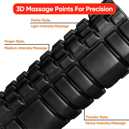 Lightweight EVA Foam Roller – High‑Density Grid Massage Roller for Deep Tissue Recovery & Flexibility – Portable Home Gym Muscle Therapy