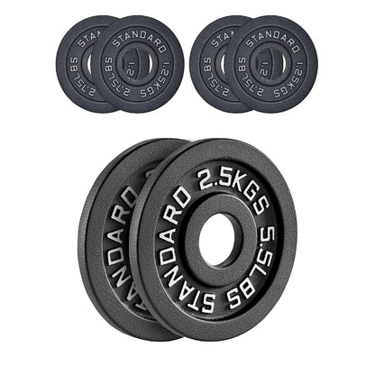 Durable Cast Iron Weight Plates for Home & Commercial Gyms – Standard 2" Hole for Olympic Barbells, Compact Design for Powerlifting, Bodybuilding & Full-Body Strength Training