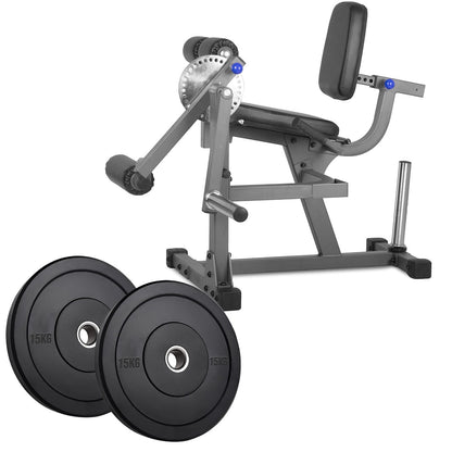 Adjustable Seated Leg Extension & Curl Machine – Heavy-Duty Steel Frame for Quad & Hamstring Workouts | Compact Strength Trainer for Home Gym (Optional Weights)