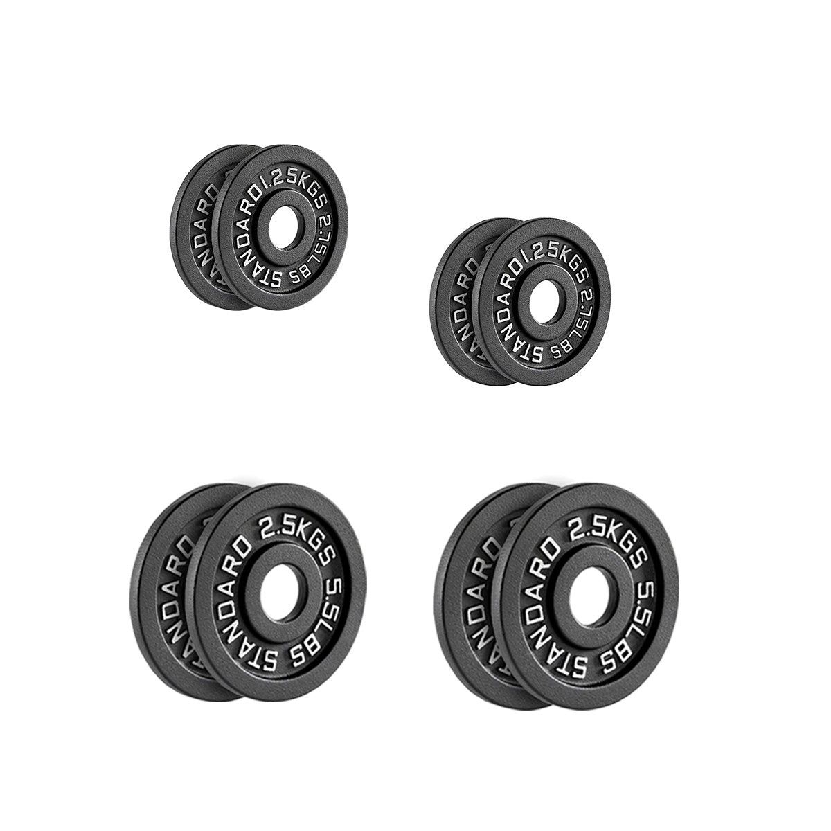 Durable Cast Iron Weight Plates for Home & Commercial Gyms – Standard 2" Hole for Olympic Barbells, Compact Design for Powerlifting, Bodybuilding & Full-Body Strength Training