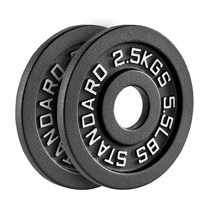 Durable Cast Iron Weight Plates for Home & Commercial Gyms – Standard 2" Hole for Olympic Barbells, Compact Design for Powerlifting, Bodybuilding & Full-Body Strength Training