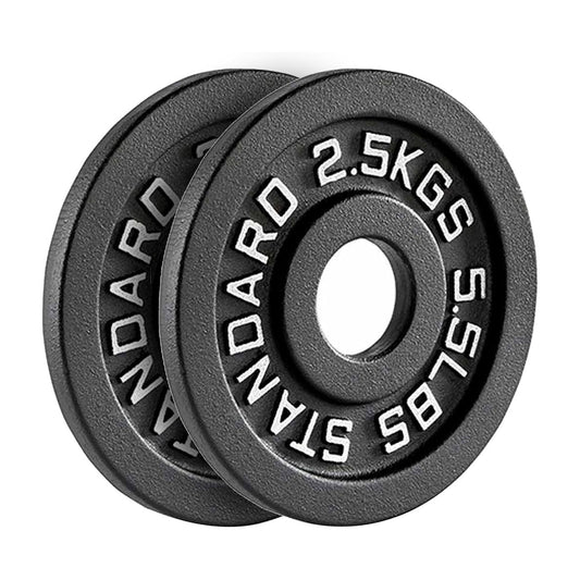 Durable Cast Iron Weight Plates for Home & Commercial Gyms – Standard 2" Hole for Olympic Barbells, Compact Design for Powerlifting, Bodybuilding & Full-Body Strength Training