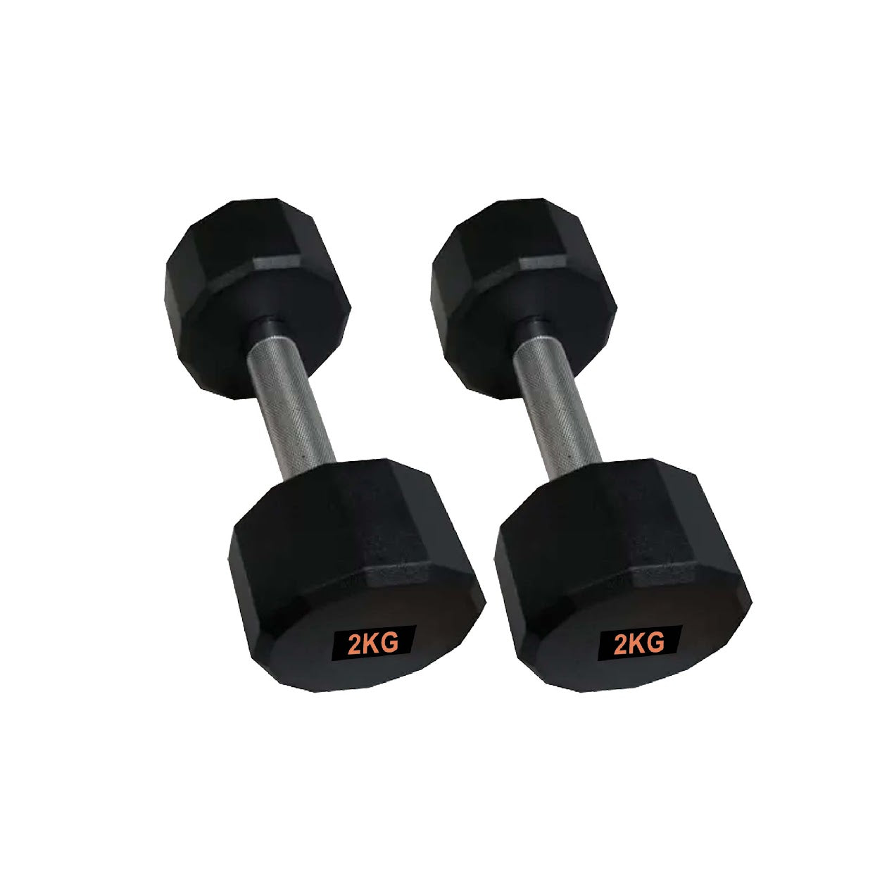 Round Hex Dumbbells with Anti-Roll Design – Rubber Coated Weights for Safe, Quiet Workouts with Ergonomic Grip | Available in Singles, Pairs & Full Sets