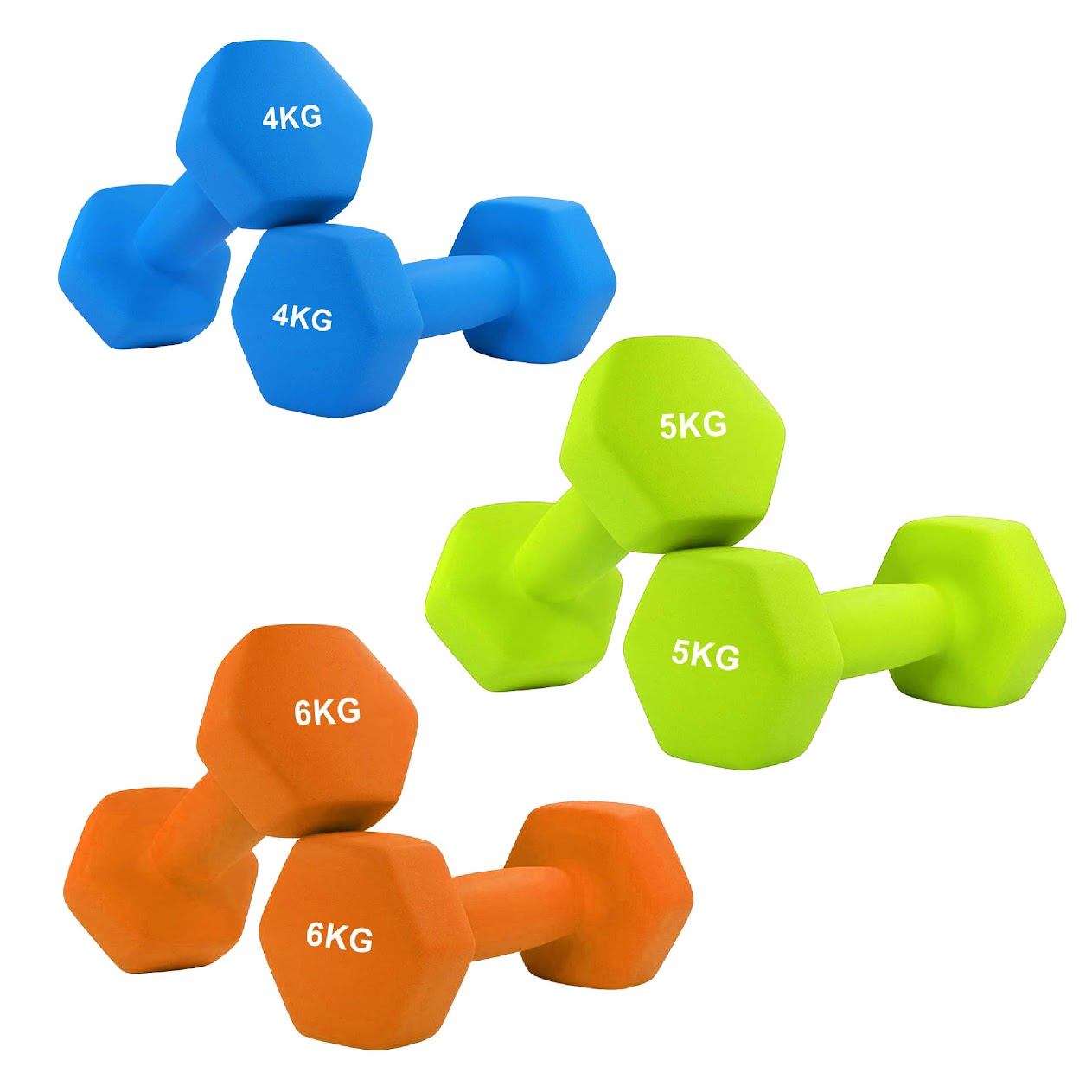 Neoprene Hex Dumbbells – Non-Slip Anti Roll Weights with Soft Grip | Available in Singles, Pairs & Full Sets | Ideal for Home Workouts & Gym Training