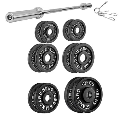 Durable Cast Iron Weight Plates for Home & Commercial Gyms – Standard 2" Hole for Olympic Barbells, Compact Design for Powerlifting, Bodybuilding & Full-Body Strength Training