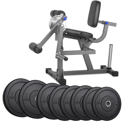 Adjustable Seated Leg Extension & Curl Machine – Heavy-Duty Steel Frame for Quad & Hamstring Workouts | Compact Strength Trainer for Home Gym (Optional Weights)