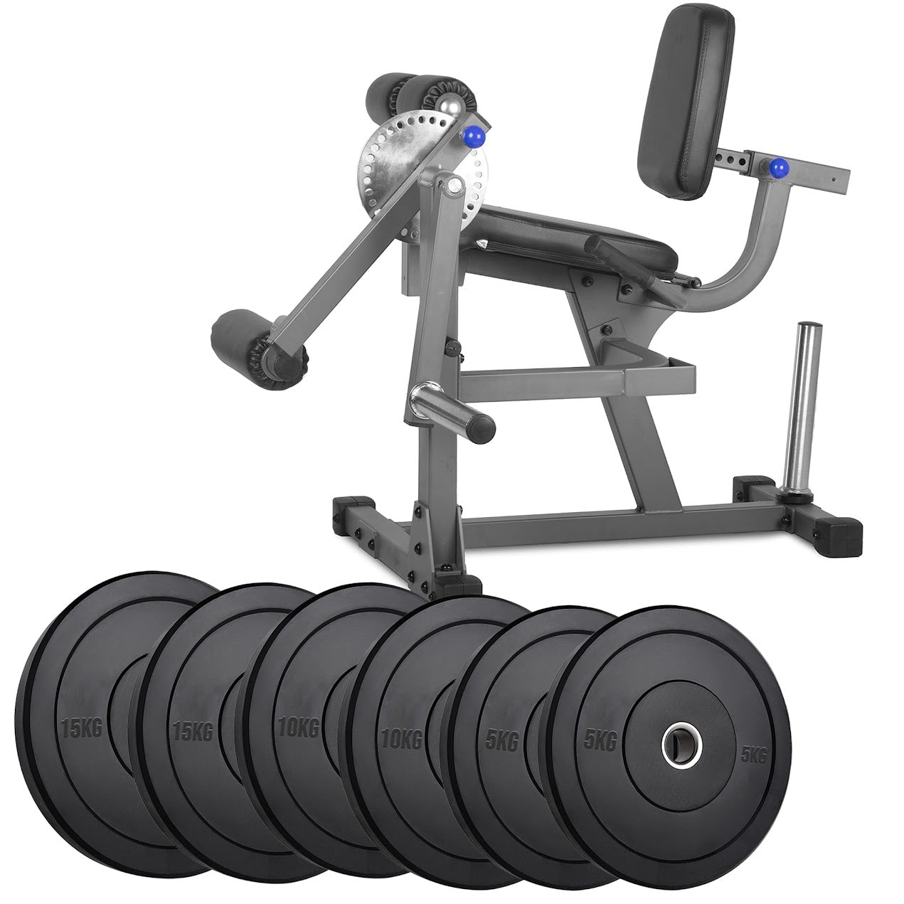 Adjustable Seated Leg Extension & Curl Machine – Heavy-Duty Steel Frame for Quad & Hamstring Workouts | Compact Strength Trainer for Home Gym (Optional Weights)