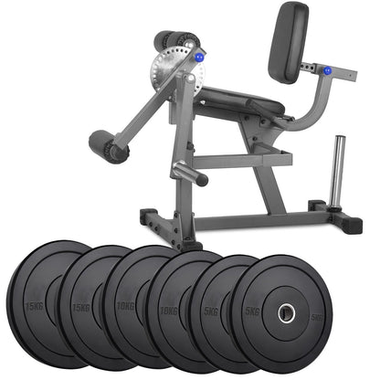 Adjustable Seated Leg Extension & Curl Machine – Heavy-Duty Steel Frame for Quad & Hamstring Workouts | Compact Strength Trainer for Home Gym (Optional Weights)
