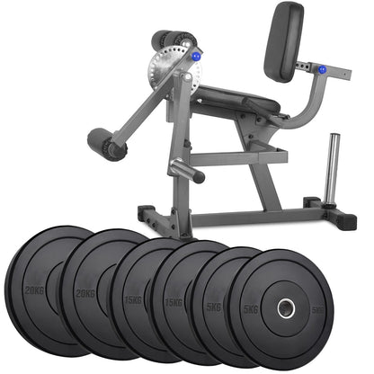 Adjustable Seated Leg Extension & Curl Machine – Heavy-Duty Steel Frame for Quad & Hamstring Workouts | Compact Strength Trainer for Home Gym (Optional Weights)